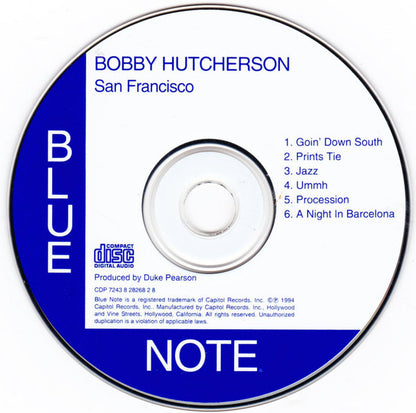 Bobby Hutcherson Featuring Harold Land : San Francisco (CD, Album, RE)