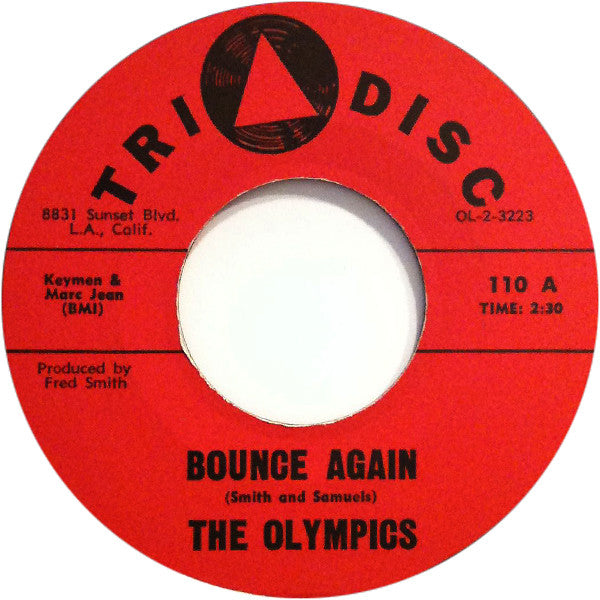 The Olympics : Bounce Again / A New Dancin' Partner (7", Styrene)