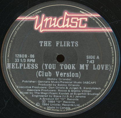 The Flirts : Helpless (You Took My Love) (Club Version) (12")