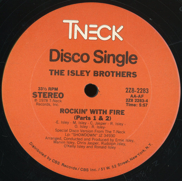 The Isley Brothers : I Wanna Be With You / Rockin' With Fire (12", Single, Ter)