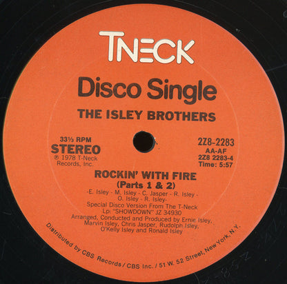 The Isley Brothers : I Wanna Be With You / Rockin' With Fire (12", Single, Ter)