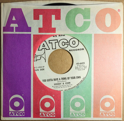 Sonny & Cher : You Gotta Have A Thing Of Your Own (7", Promo)