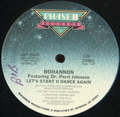 Hamilton Bohannon : Let's Start II Dance Again (12", Pit)