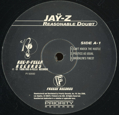 Jay-Z : Reasonable Doubt (2xLP, Album)