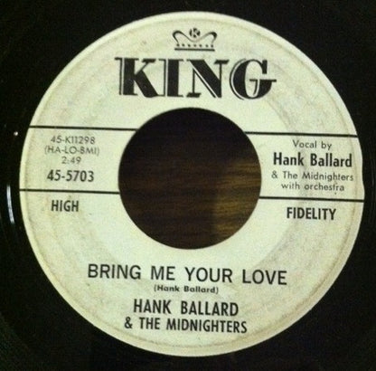 Hank Ballard & The Midnighters : Bring Me Your Love / She's The One (7", Promo)