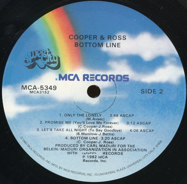 Cooper And Ross : Bottom Line (LP, Album)