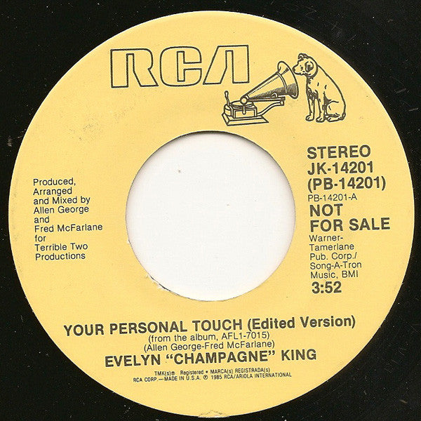 Evelyn King : Your Personal Touch (Edited Version) (7", Promo)