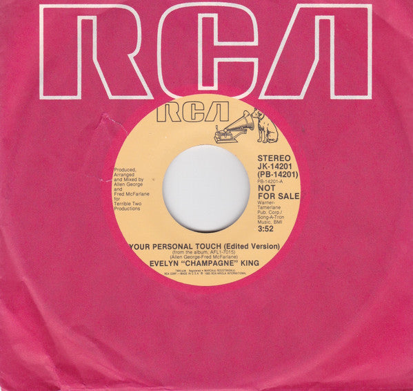 Evelyn King : Your Personal Touch (Edited Version) (7", Promo)