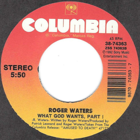 Roger Waters : What God Wants, Part 1 (7", Single)