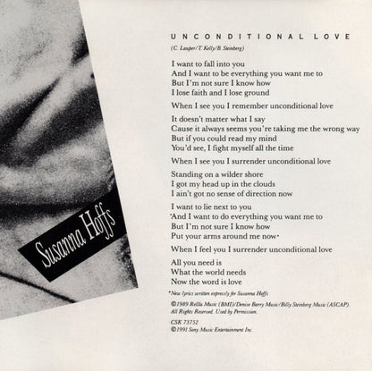 Susanna Hoffs : Unconditional Love (CD, Single, Promo)