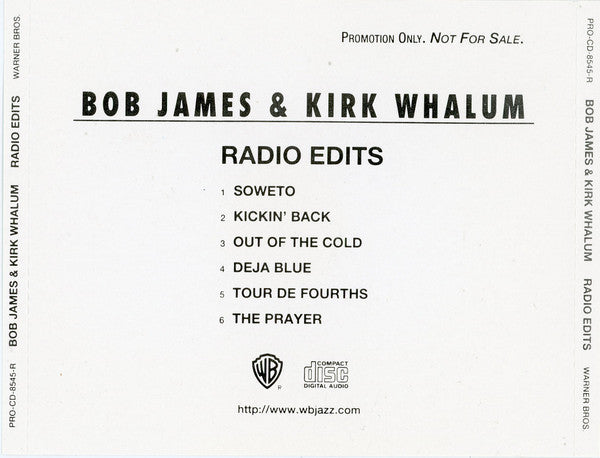 Bob James & Kirk Whalum : Radio Edits (CD, Promo)