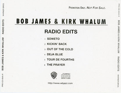 Bob James & Kirk Whalum : Radio Edits (CD, Promo)