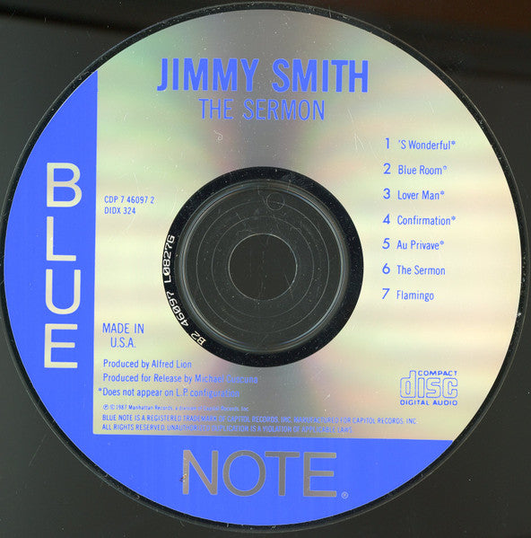 Jimmy Smith : The Sermon! (CD, Album, RE, San)