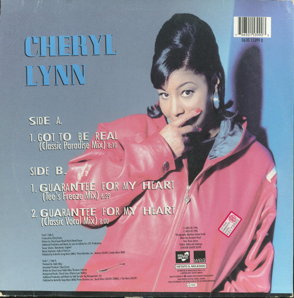 Cheryl Lynn : Got To Be Real / Guarantee For My Heart (12")