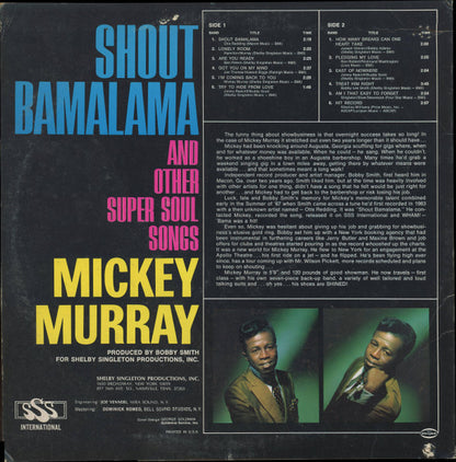 Mickey Murray : Shout Bamalama And Other Super Soul Songs (LP, Album, Mono)
