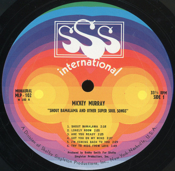 Mickey Murray : Shout Bamalama And Other Super Soul Songs (LP, Album, Mono)