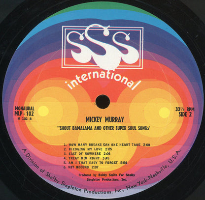 Mickey Murray : Shout Bamalama And Other Super Soul Songs (LP, Album, Mono)