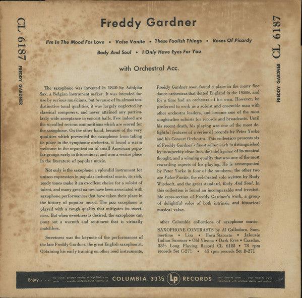 Freddy Gardner : Freddy Gardner (10")