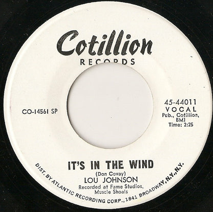 Lou Johnson : Rock Me Baby (7", Promo, SP)