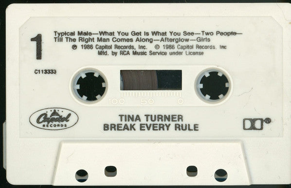 Tina Turner : Break Every Rule (Cass, Album, Club)