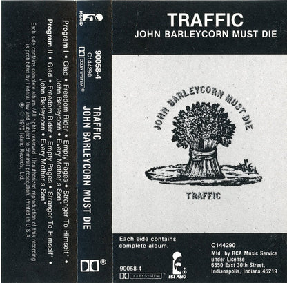 Traffic : John Barleycorn Must Die (Cass, Album, Club, RE)