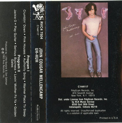 John Cougar Mellencamp : Uh-Huh (Cass, Album, Club)