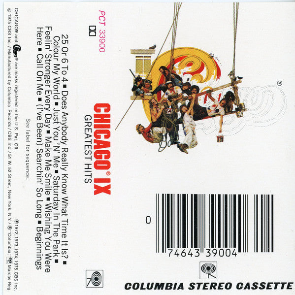 Chicago (2) : Chicago IX - Chicago's Greatest Hits (Cass, Comp)