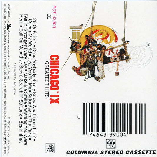 Chicago (2) : Chicago IX - Chicago's Greatest Hits (Cass, Comp)