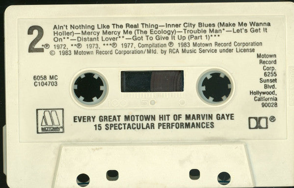 Marvin Gaye : Every Great Motown Hit Of Marvin Gaye (Cass, Comp, Club)
