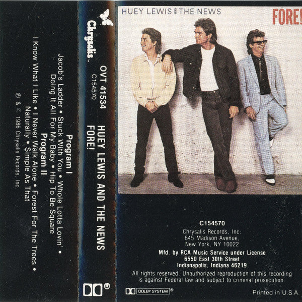 Huey Lewis & The News : Fore! (Cass, Album, Club, Dol)