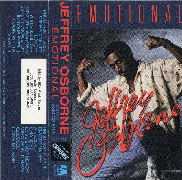 Jeffrey Osborne : Emotional (Cass, Album, Club, RCA)