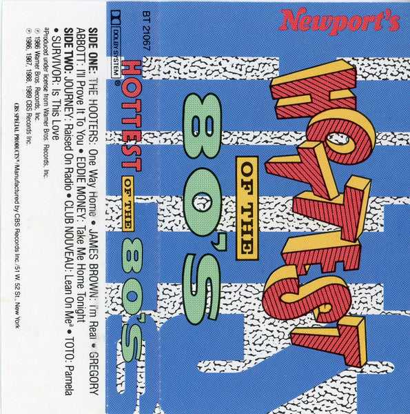 Various : Newport's Hottest Hits Of The 80's (Cass, Comp, Promo, Dol)