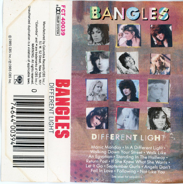 Bangles : Different Light (Cass, Album)