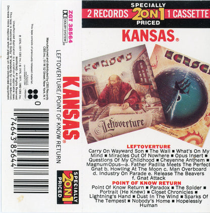 Kansas (2) : Point Of Know Return + Leftoverture (Cass, Comp)