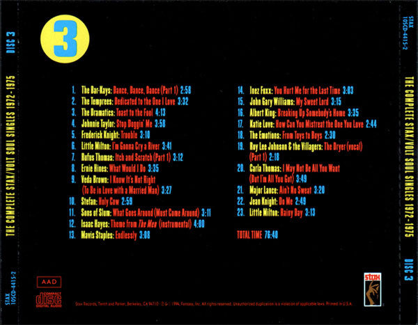 Various : The Complete Stax/Volt Soul Singles Volume 3 (1972-1975)  (10xCD, Comp + Box)