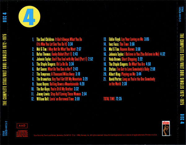 Various : The Complete Stax/Volt Soul Singles Volume 3 (1972-1975)  (10xCD, Comp + Box)