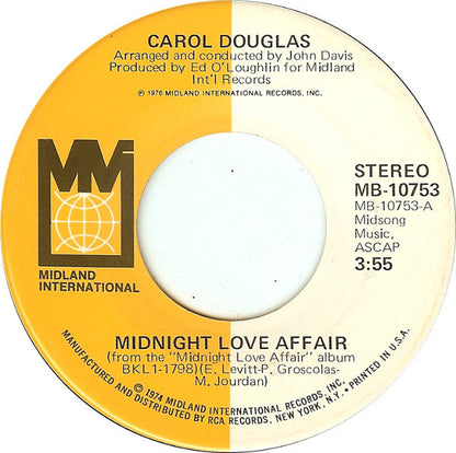 Carol Douglas : Midnight Love Affair (7", Ind)