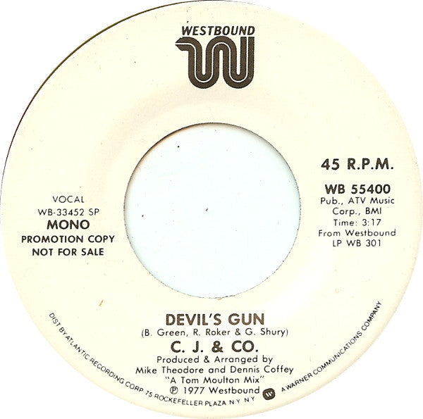 C.J. & Co : Devil's Gun (7", Mono, Promo, SP )