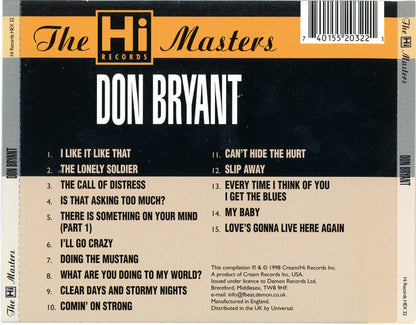 Don Bryant : The Hi Records Masters (CD, Comp)