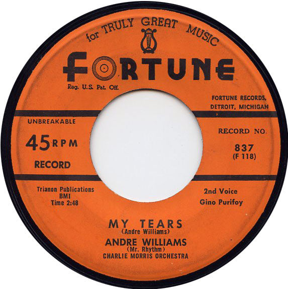 Andre Williams (2), Charlie Morris Orchestra : Jail Bait / My Tears (7")