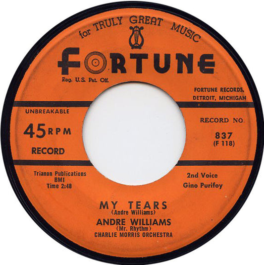 Andre Williams (2), Charlie Morris Orchestra : Jail Bait / My Tears (7")