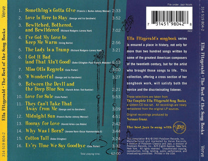 Ella Fitzgerald : The Best Of The Song Books (CD, Comp, Mono, RM, UML)