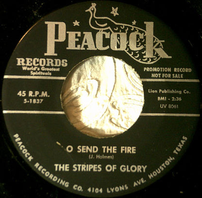 The Stripes Of Glory : The Denial / O Send The Fire (7", Single, Promo)