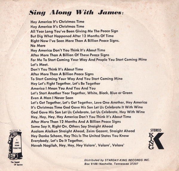James Brown : Hey America (7", Single, Promo)