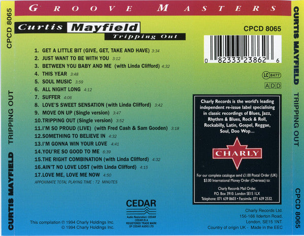 Curtis Mayfield : Tripping Out (CD, Comp)