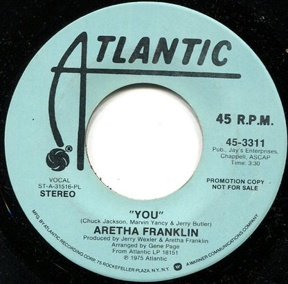 Aretha Franklin : You (7", Mono, Promo, PL )