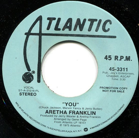 Aretha Franklin : You (7", Mono, Promo, PL )