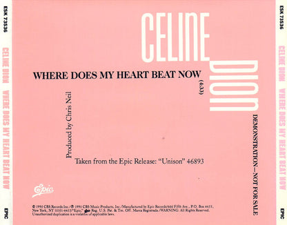 Céline Dion : Where Does My Heart Beat Now (CD, Single, Promo)