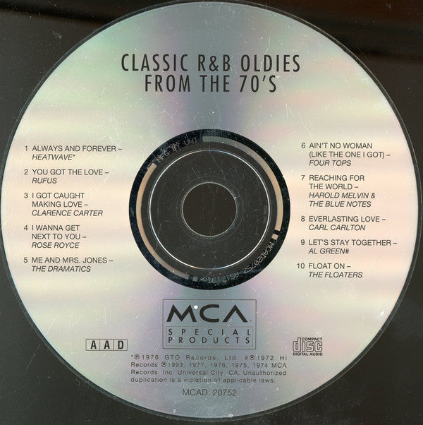 Various : Classic R&B From The 70's (Volume 2) (CD, Comp)
