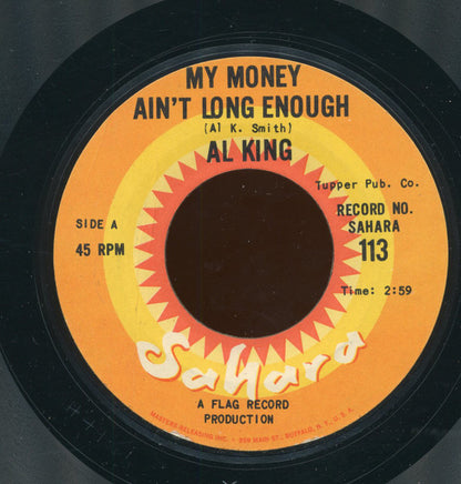 Al King : My Money Ain't Long Enough / Blue Shadows (7", Styrene)